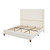 AMERLIFE King Size 62" Corduroy Upholstered Bed Frame, Luxurious Platform Bed with Extra Tall Wingback Headboard and Vertical Stripe