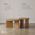 Nathan James Davis Round Wooden Coffee Table, Nesting Coffee Table Set for Living Room, Light Brown