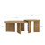 Nathan James Davis Round Wooden Coffee Table, Nesting Coffee Table Set for Living Room, Light Brown