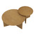 Nathan James Davis Round Wooden Coffee Table, Nesting Coffee Table Set for Living Room, Light Brown