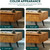 Solid Wood Coffee Table, 2 Drawers & Open Shelves, Mid Century Modern Center Table, 110 cm, Teak Brown