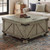 Aldwin Farmhouse Square Coffee Table with Lift Top for Storage, Grayish Brown
