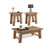 Living Room Table Set Include 48-Inch Coffee Table and 2 27-Inch End Tables with Sturdy Metal Accents and Storage Shelf