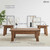 Living Room Table Set Include 48-Inch Coffee Table and 2 27-Inch End Tables with Sturdy Metal Accents and Storage Shelf