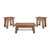 Living Room Table Set Include 48-Inch Coffee Table and 2 27-Inch End Tables with Sturdy Metal Accents and Storage Shelf