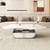 41.7" Modern Butterfly Coffee Table with Sintered Stone Top, Stainless Steel Base and MDF Cabinet, Contemporary Coffee Tables for Living Room Decor
