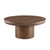 Eafurn 35.98inch Round Wood Coffee Table with Cylindrical Leg, Farmhouse Cocktail Solid Circle Center Wooden Table