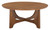 Sasha Wood Coffee Table - Medium Oak - Wood - Modern Round Design - Ideal for Living Room, Family Room
