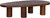 Meridian Furniture 291Brown-C Beekman Collection Art Deco Coffee Table with Solid Oak Wood, Brown Walnut Finish