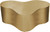 Meridian Furniture 238Gold-C Tevere Collection Modern | Contemporary Coffee Table with Brushed Metal, Unique Shape