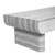 KEIKI 47" Coffee Table with Fluted Drawer, Oval Wood Coffee Table with Faux Marble Tabletop for Living Room or Office