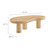 Modway Elowen Kidney Bean Shape Coffee Table in Travertine