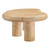 Modway Elowen Kidney Bean Shape Coffee Table in Travertine