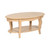 Vintage Tiered Oval Coffee Table, 42 x 22 x 19, Light Natural, Traditional Two-Tier Oval Living Room Table with Storage