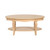 Vintage Tiered Oval Coffee Table, 42 x 22 x 19, Light Natural, Traditional Two-Tier Oval Living Room Table with Storage