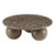Modway Pietra Modern Sculptural Indoor/Outdoor Round Coffee Table in Dark Emperador Marble