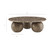 Modway Pietra Modern Sculptural Indoor/Outdoor Round Coffee Table in Dark Emperador Marble