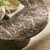 Modway Pietra Modern Sculptural Indoor/Outdoor Round Coffee Table in Dark Emperador Marble