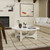 SAFAVIEH Furniture - Sasha Wood Coffee Table - White Washed - Wood - Modern Round Design - Ideal for Living Room