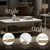 Set of 3-2-Tier Modern Farmhouse Coffee and Two End Tables Set with Woven Storage Shelves - Wooden Living Room Furniture (White)