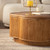 KEIKI 31.5" Round Coffee Table for Living Room, Flower-Shaped Rattan Coffee Table with Lift-Off Lid Storage
