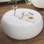 KEIKI Round Coffee Table, Mid Century Modern Tea Tables w/Marble Desktop, No Assembly Required Drum Shaped Corner Center Drink Tables