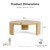 Furniture of America Carys Modern Solid Wood 2-Piece Coffee Table and End Table Set with Plinth Base for Home, Office