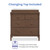 Delta Children Saint 4 Drawer Dresser with Changing Top and Interlocking Drawers, Teak Brown
