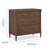 Delta Children Saint 4 Drawer Dresser with Changing Top and Interlocking Drawers, Teak Brown