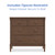 Delta Children Saint 4 Drawer Dresser with Changing Top and Interlocking Drawers, Teak Brown