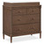 Delta Children Saint 4 Drawer Dresser with Changing Top and Interlocking Drawers, Teak Brown