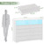 GAOMON 8 Drawer Wooden Dressers for Bedroom with Power Outlet and LED Lights, White Wood Chest of Drawers with Deep Drawer