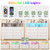 GAOMON 8 Drawer Wooden Dressers for Bedroom with Power Outlet and LED Lights, White Wood Chest of Drawers with Deep Drawer