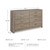 Culverbach Scandinavian 6 Drawer Dresser, Weathered Gray