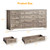 Garvee 12 Drawer Wooden Dressers for Bedroom, Grey Dresser for Adult Bedroom, Modern Wood Chest of Drawers for Living Room, Closet
