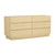 Modern 6 Drawer Dresser, 72" Wide Minimalist Contemporary Storage, Smooth-Glide Handle-Free Drawers, Natural Oak