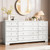 Hetoy 12 Drawer Wood Dresser for Bedroom – 63" Wide Chest of Drawers, Modern Storage Cabinet for Living Room, Hallway