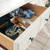 Sauder Shoal Creek Dresser, Six Drawer Storage, Oak Bedroom Dresser, Soft White Finish