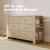 6 Drawer Dresser with Bookshelves – GREENGUARD Gold Certified Storage for Baby and Kids Room