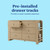 6 Drawer Dresser with Bookshelves – GREENGUARD Gold Certified Storage for Baby and Kids Room