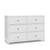 6 Drawer Double Dresser (White) – GREENGUARD Gold Certified, Interlocking Drawer System, Pre-Installed Drawer Tracks