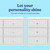 6 Drawer Double Dresser (White) – GREENGUARD Gold Certified, Interlocking Drawer System, Pre-Installed Drawer Tracks