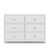 6 Drawer Double Dresser (White) – GREENGUARD Gold Certified, Interlocking Drawer System, Pre-Installed Drawer Tracks