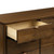 Babyletto Bondi 6-Drawer Assembled Dresser in Natural Walnut with Vegan Leather Drawer Pulls