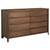 70-inch 8-Drawer Bedroom Dresser Clothing Storage Cabinet Wide Chest of Drawers Organizer Unit Walnut