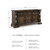 Classic Dining Buffet Cabinet with 3 Adjustable Shelves and Felt-Lined Drawers, Dark Brown