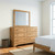 Galletyn Dresser with Mirror, Country Rustic Storage, Engineered Wood and Decorative Laminate, 6-Drawer Design for Bedroom Use