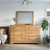 Galletyn Dresser with Mirror, Country Rustic Storage, Engineered Wood and Decorative Laminate, 6-Drawer Design for Bedroom Use