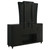 Coaster Home Furnishings Lorient 8-Drawer LED Flame Box Dresser and Mirror Black 223163FBM