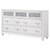 7-Drawer Dresser with Acrylic Panel, Crystal Hardware, Curved Handles, Turned Legs, Modern Classic Style - Bedroom - White